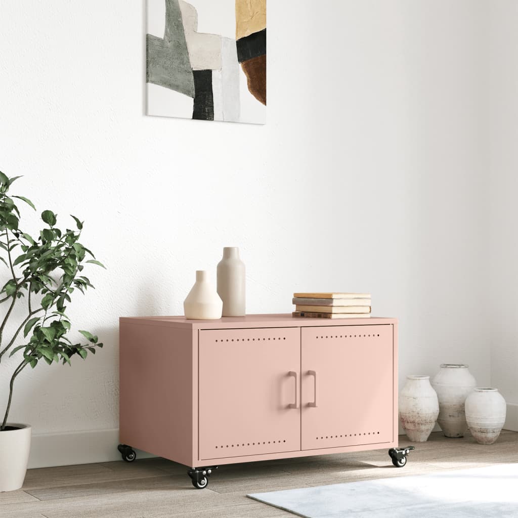 Salongbord rosa 68x50x43,5 cm stål
