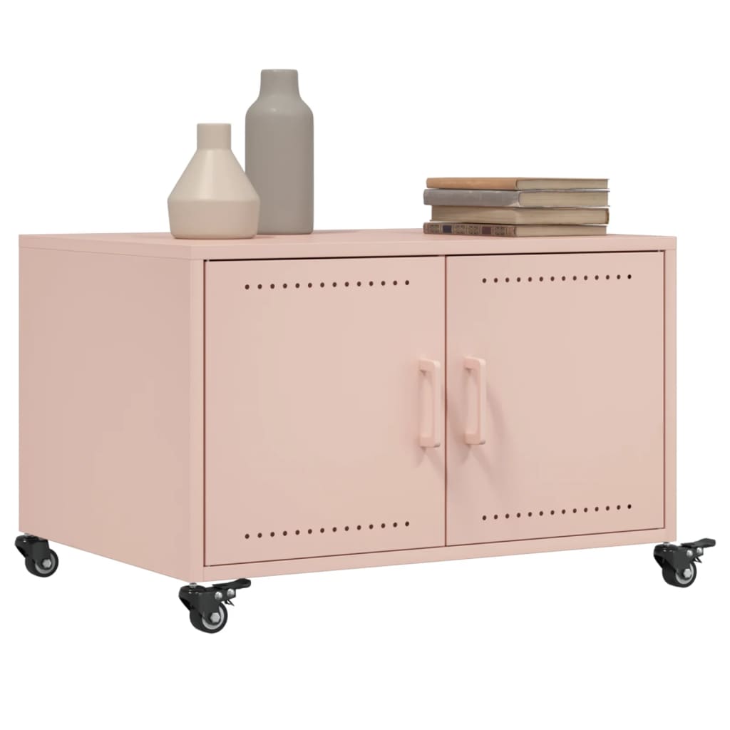 Salongbord rosa 68x50x43,5 cm stål