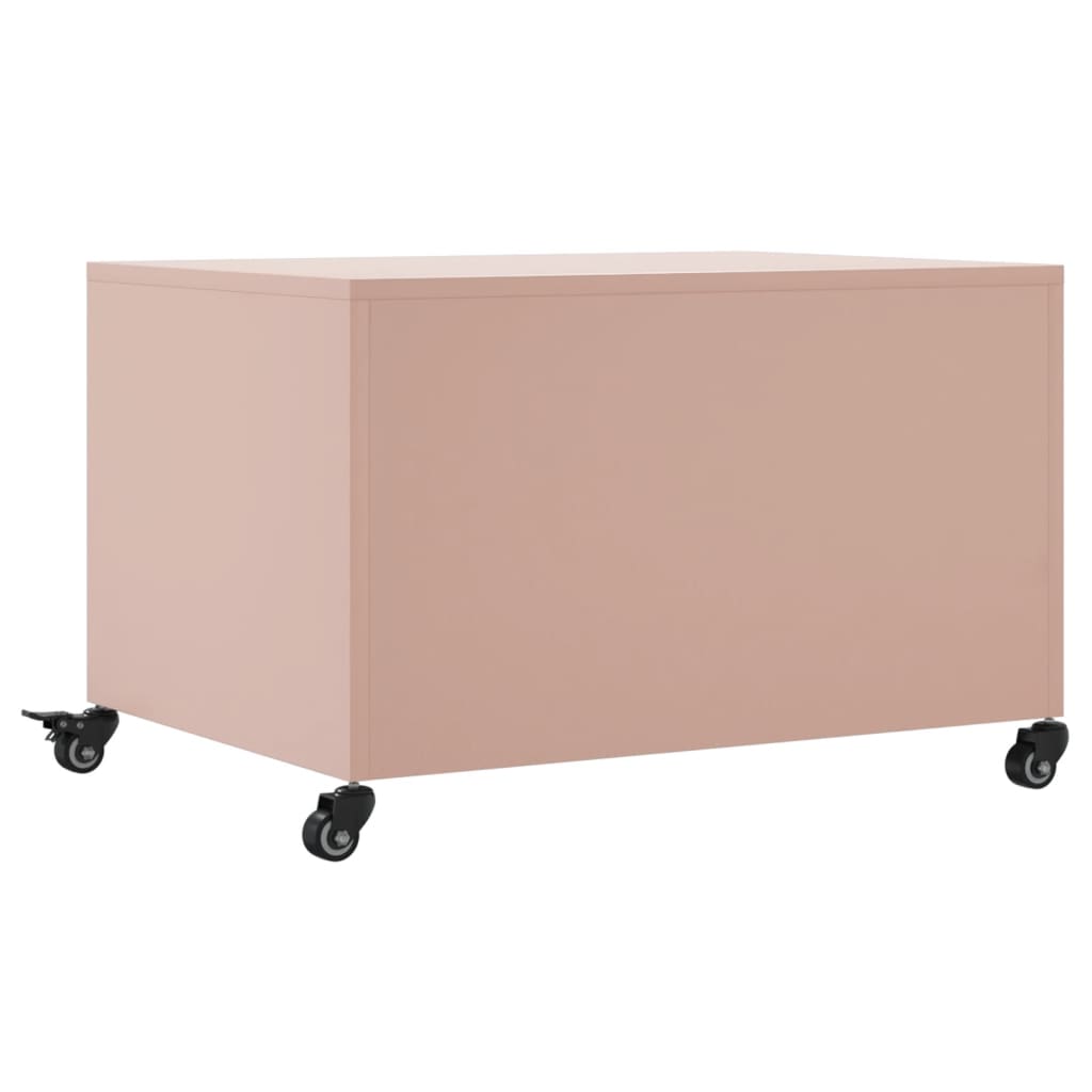 Salongbord rosa 68x50x43,5 cm stål