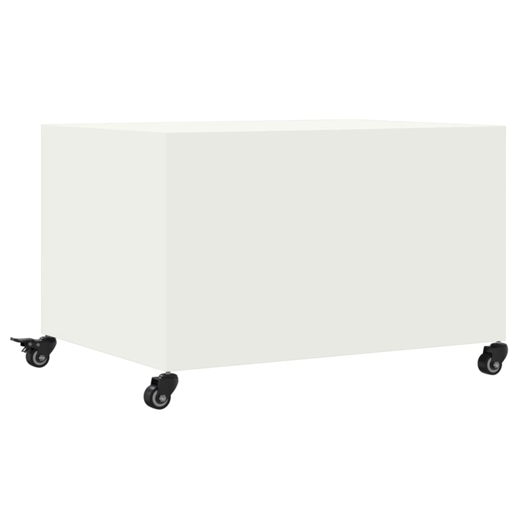 Salongbord hvit 68x50x43,5 cm stål