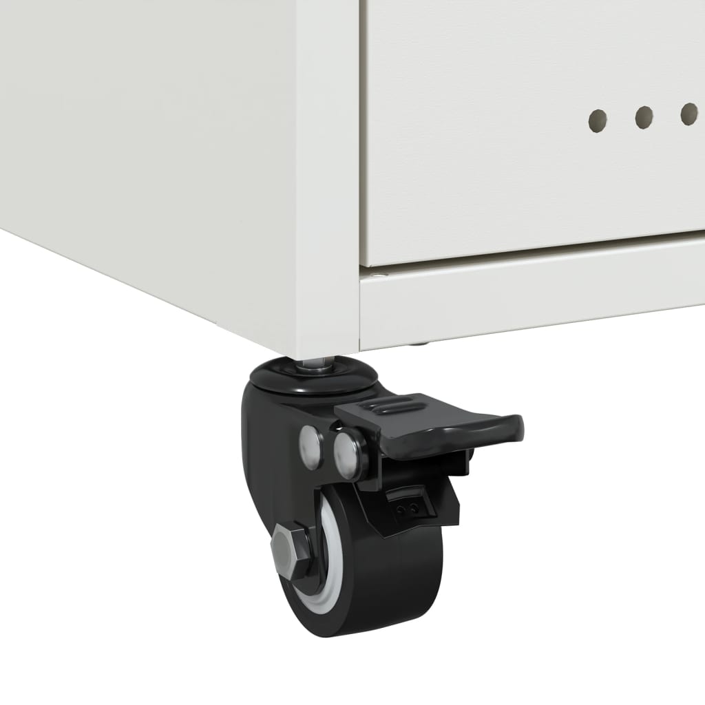 Nattbord hvit 36x39x43,5 cm stål