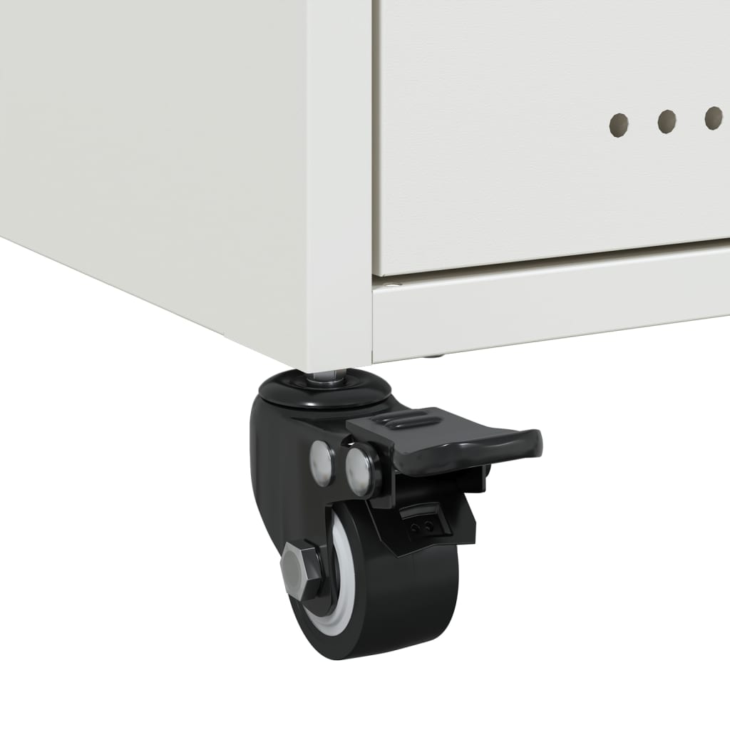 Nattbord 2 stk hvit 36x39x43,5 cm stål