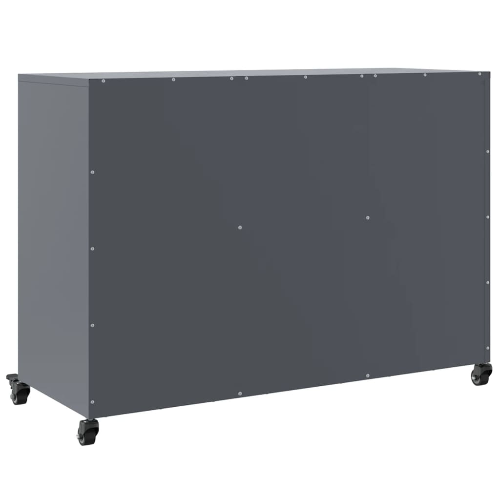 Skjenk antrasitt 100,5x39x72 cm stål