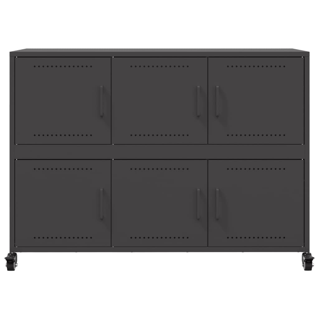 Skjenk svart 100,5x39x72 cm stål vidaXL