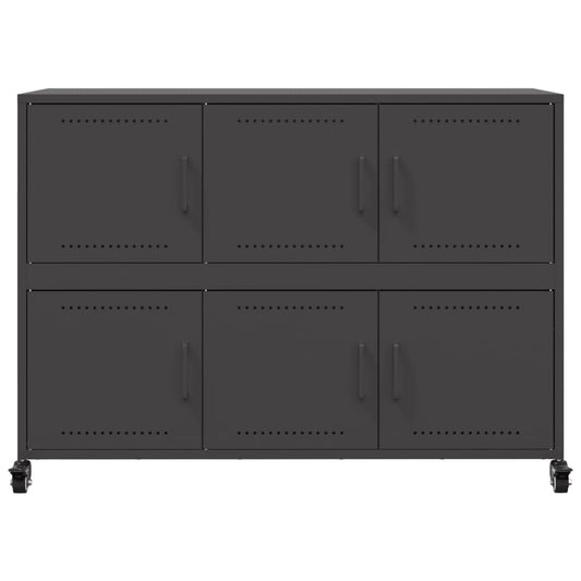 Skjenk svart 100,5x39x72 cm stål vidaXL