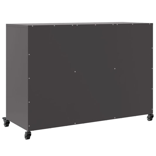 Skjenk svart 100,5x39x72 cm stål vidaXL