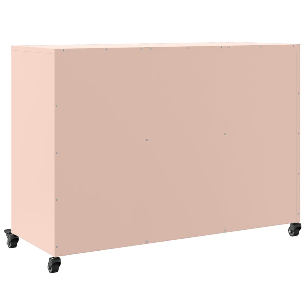 Skjenk rosa 100,5x39x72 cm stål