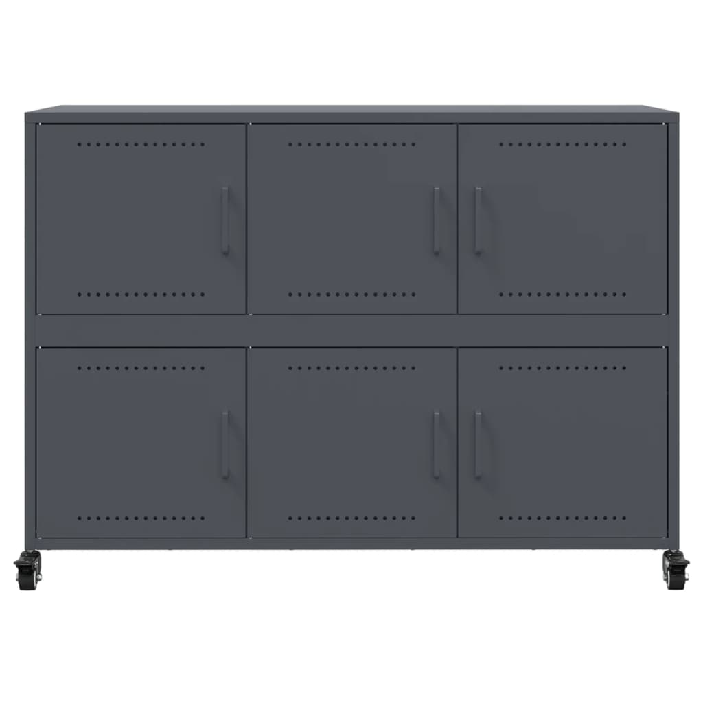 Skjenk antrasitt 100,5x39x72 cm stål