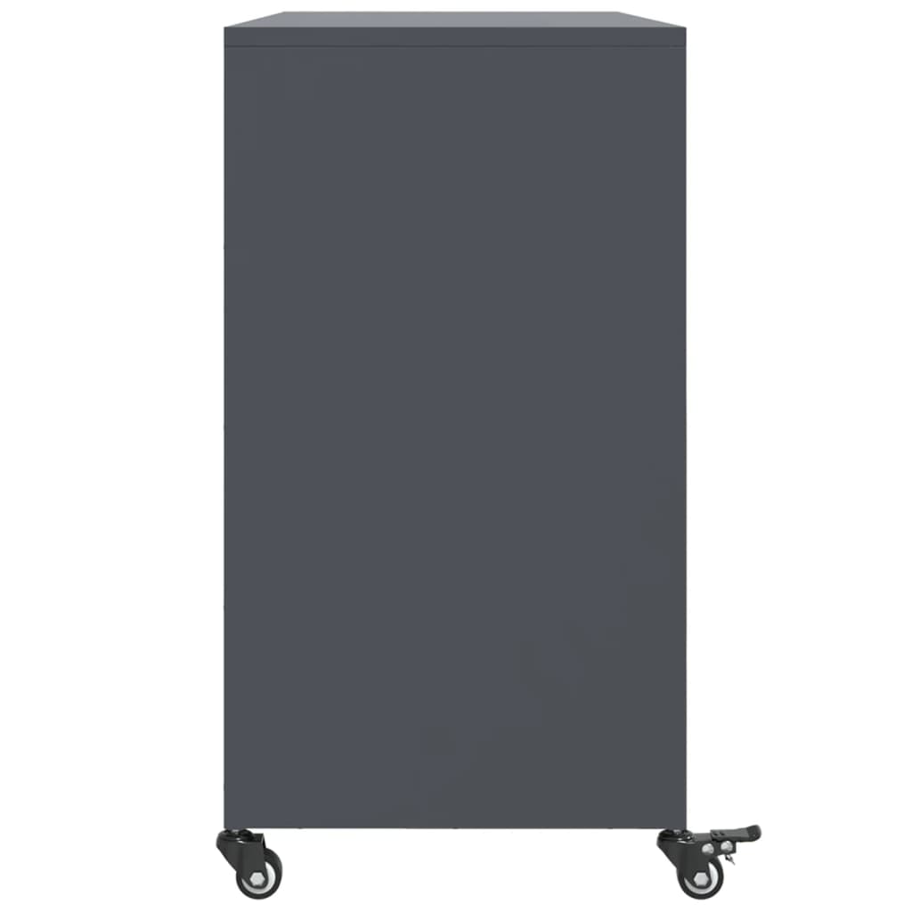 Skjenk antrasitt 100,5x39x72 cm stål