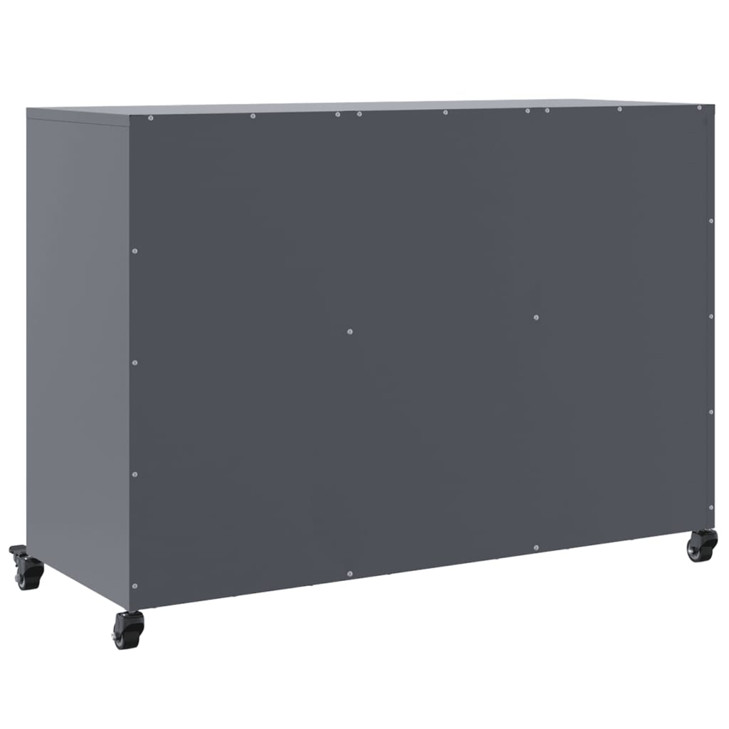 Skjenk antrasitt 100,5x39x72 cm stål