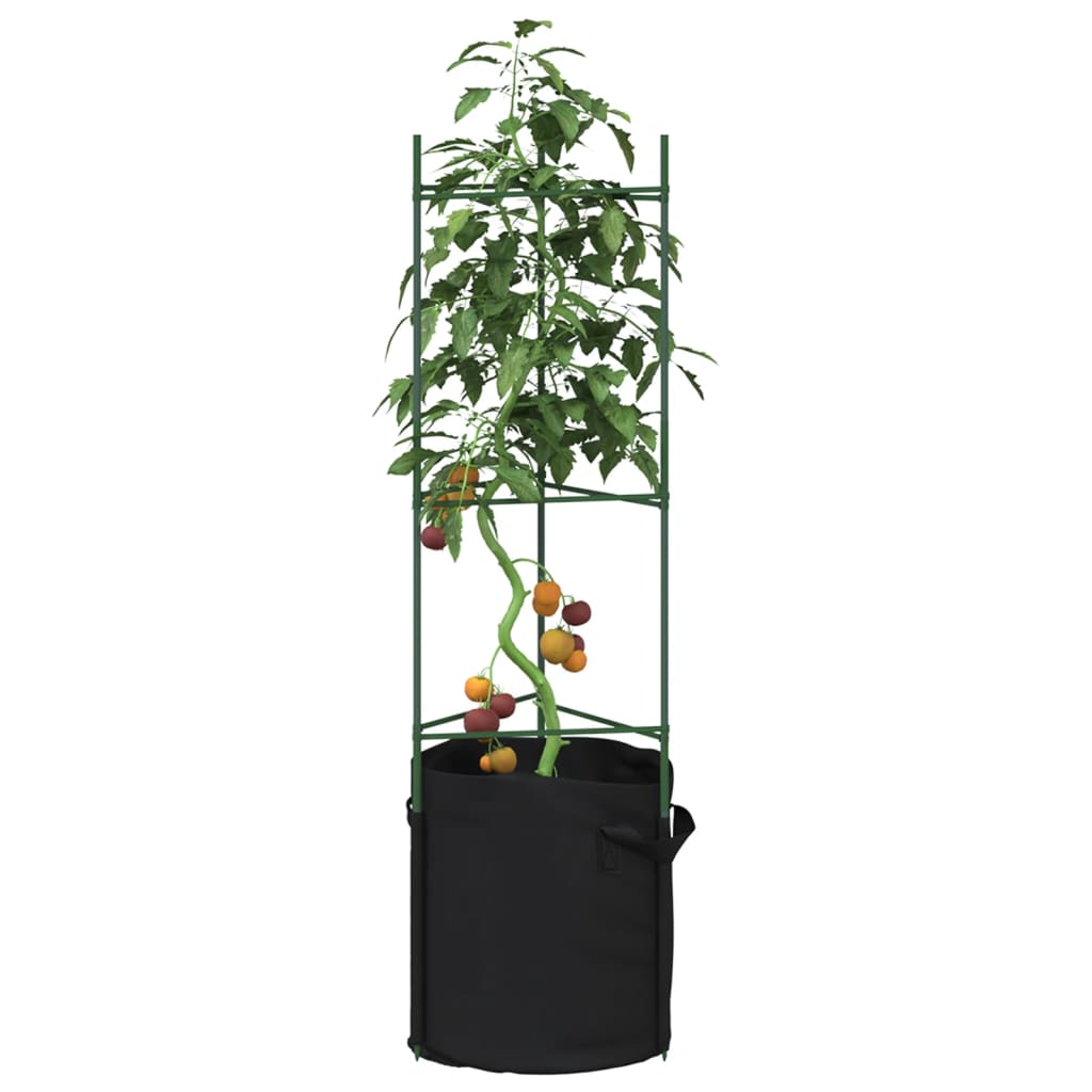 Tomatbur med plantepose 2 stk 116 cm stål og PP