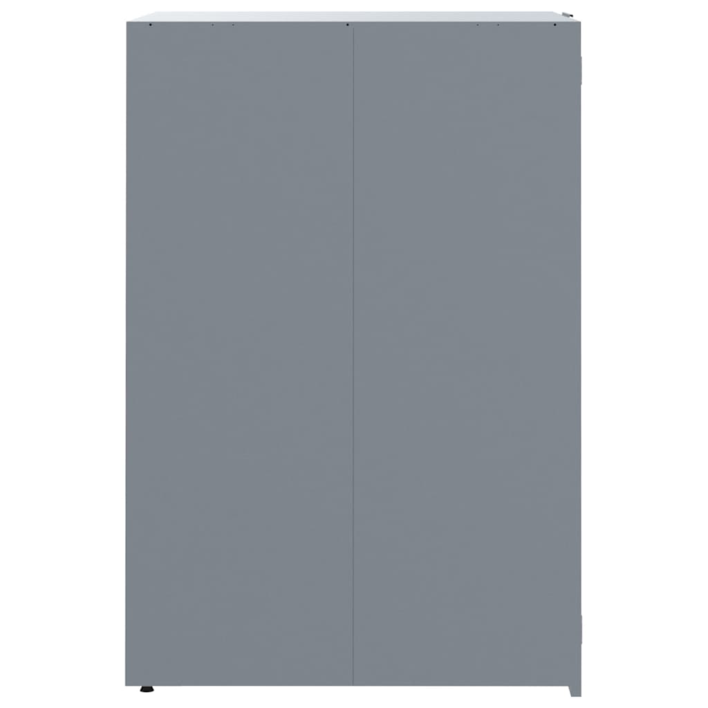 Søppeldunkskur for enkelt dunk grå 69x79x117 cm stål