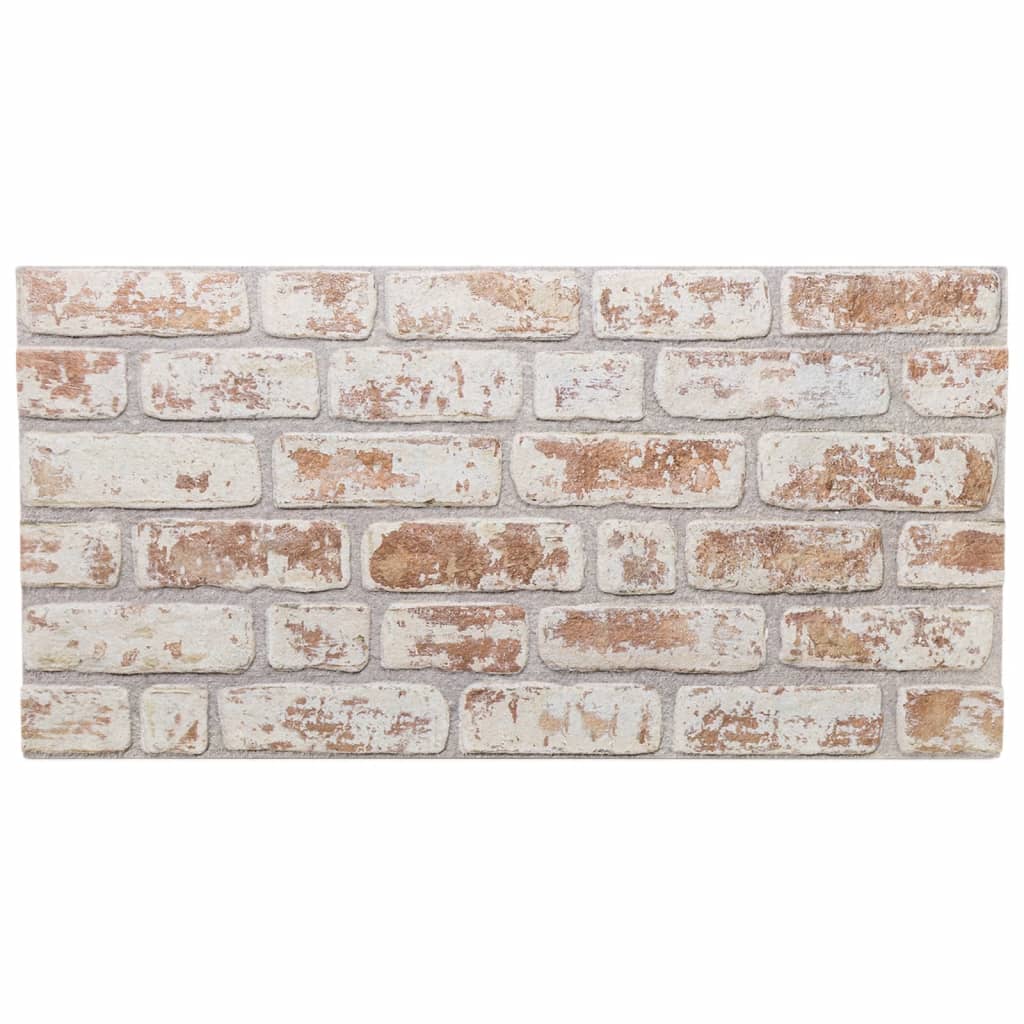 3D-veggpaneler 10 stk rød og hvit 100x50 cm EPS