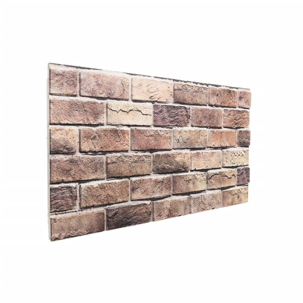 3D-veggpaneler 10 stk brun 100x50 cm EPS