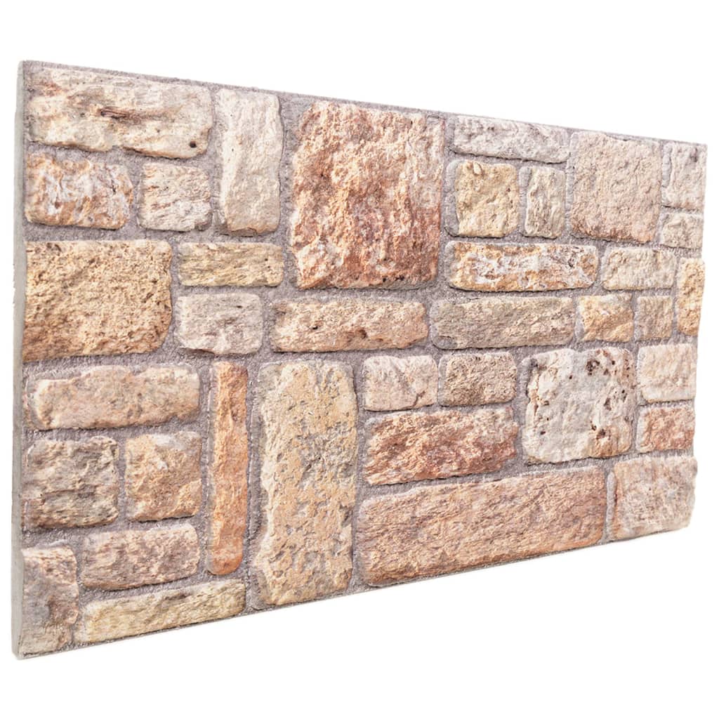 3D-veggpaneler 10 stk brun 100x50 cm EPS