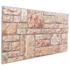 3D-veggpaneler 10 stk brun 100x50 cm EPS