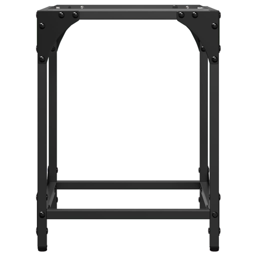 Sofabord med gjennomsiktig glassplate 2 stk 30x30x40 cm stål