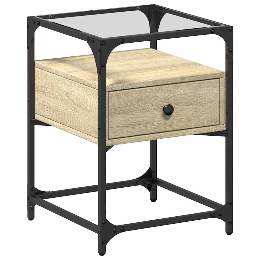 Nattbord sonoma eik 40x40x55 cm konstruert tre