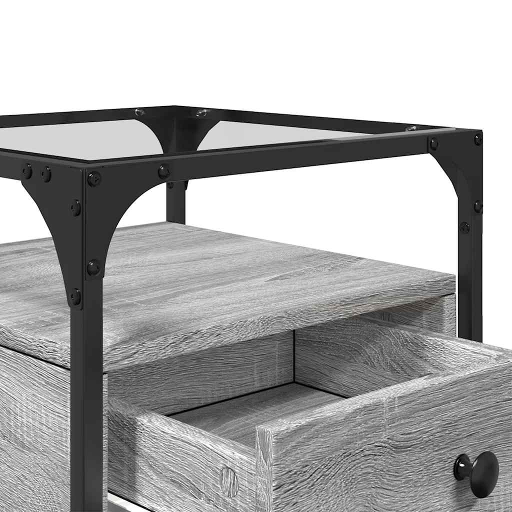 Nattbord grå sonoma 40x40x55 cm konstruert tre