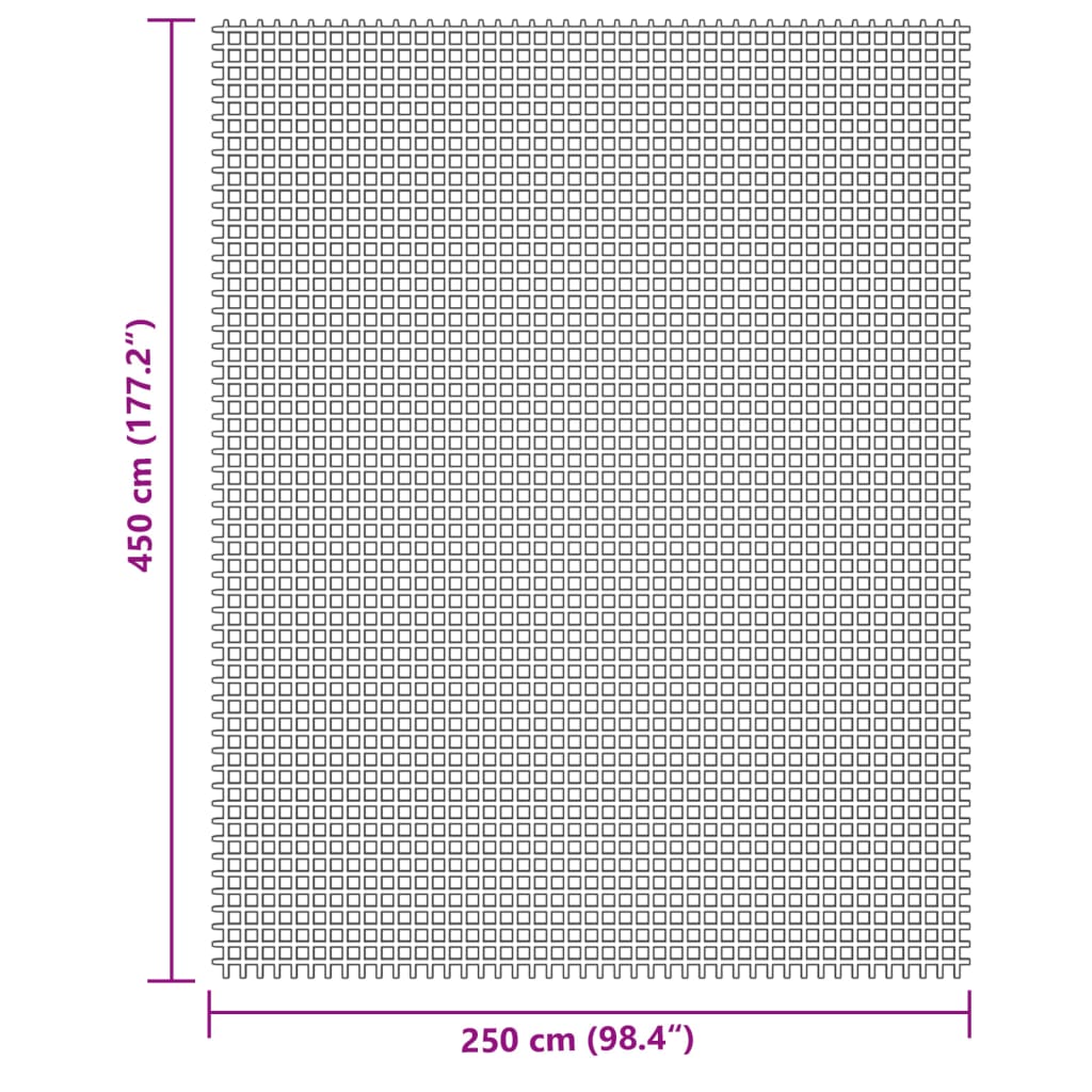 Telt teppe kremhvit 4,5x2,5 m