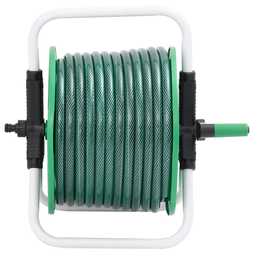 Frittstående slangetrommel grønn med slangefester 0,75" 20m PVC vidaXL