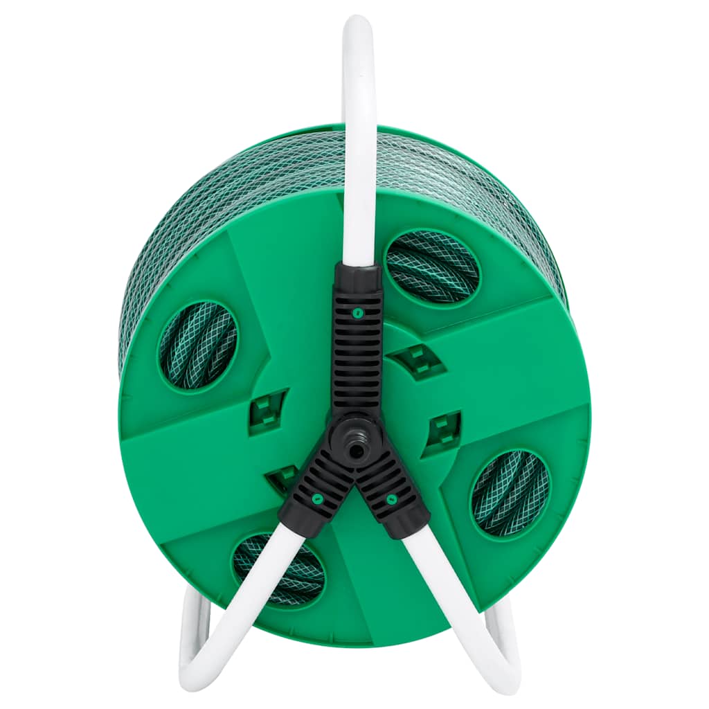 Frittstående slangetrommel grønn med slangefester 0,75" 20m PVC vidaXL