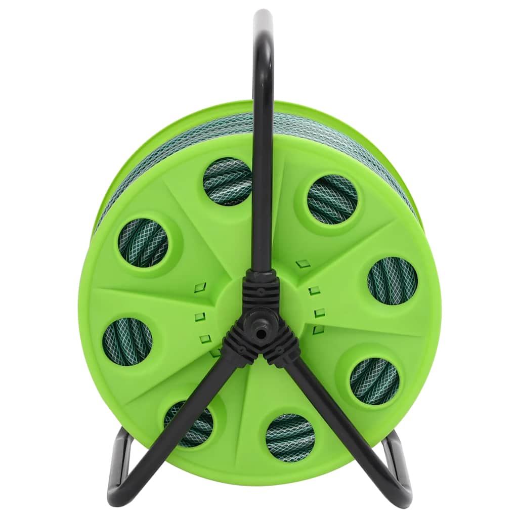 Frittstående slangetrommel grønn med slangefester 0,5" 20 m PVC vidaXL