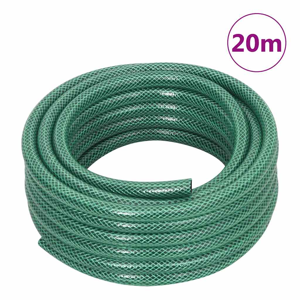 Frittstående slangetrommel grønn med slangefester 0,5" 20 m PVC vidaXL