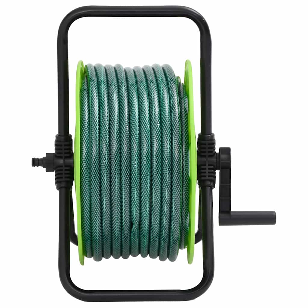 Frittstående slangetrommel grønn med slangefester 0,75" 20m PVC vidaXL
