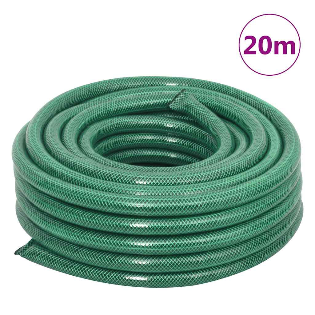 Frittstående slangetrommel grønn med slangefester 0,75" 20m PVC vidaXL