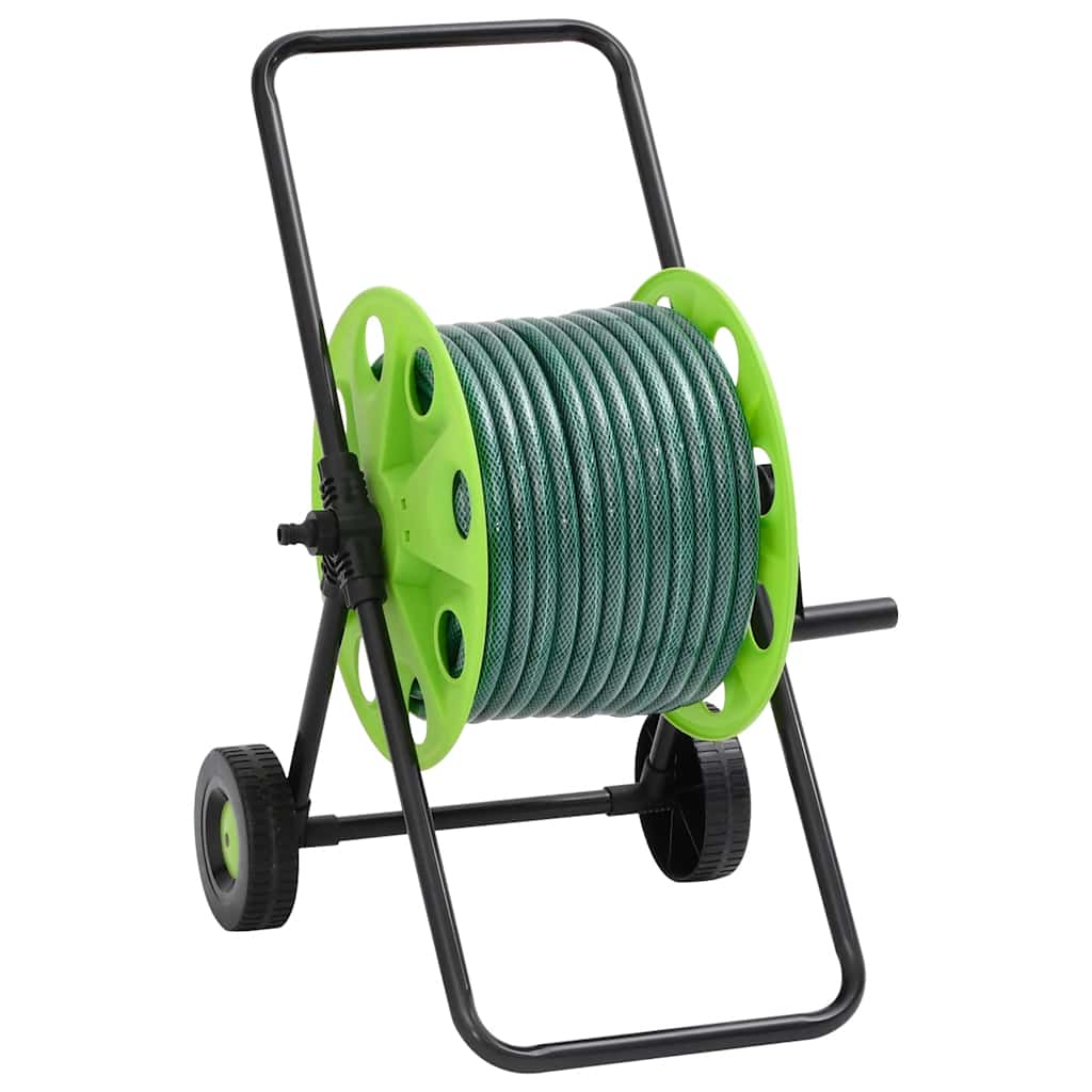 Slangevogn grønn med slangefester 0,5" 50 m PVC vidaXL