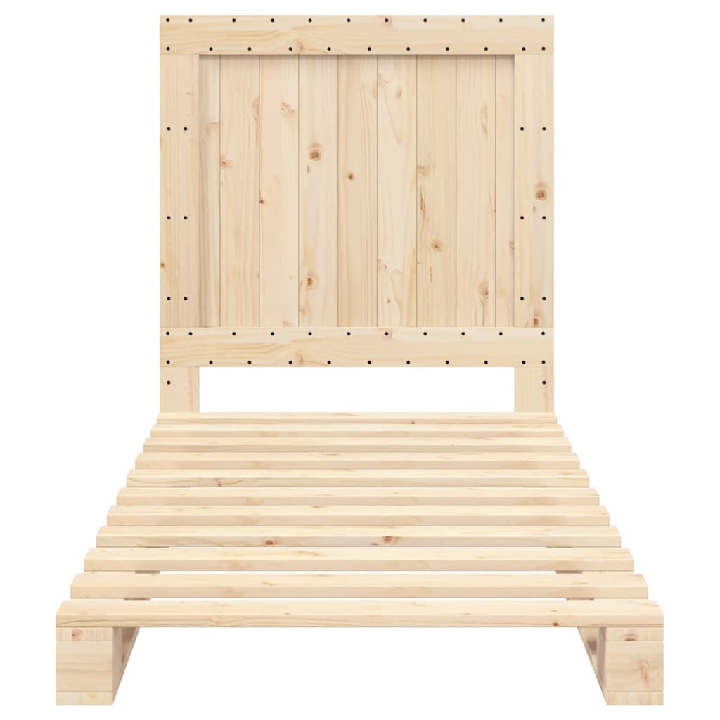 Sengeramme med hodegavl 90x200 cm heltre furu vidaXL