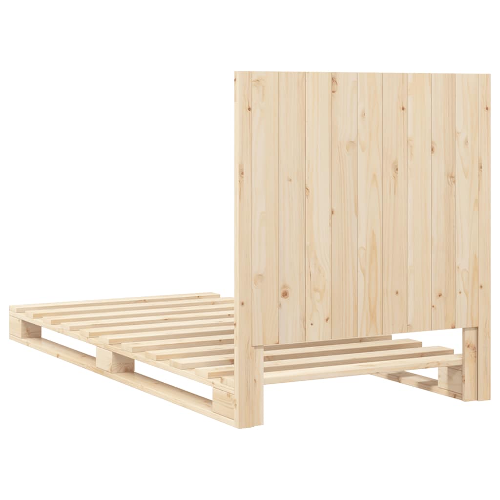 Sengeramme med hodegavl 90x200 cm heltre furu vidaXL