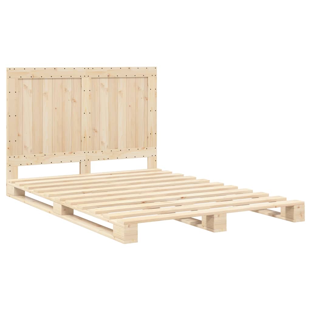 Sengeramme med hodegavl 140x200 cm heltre furu