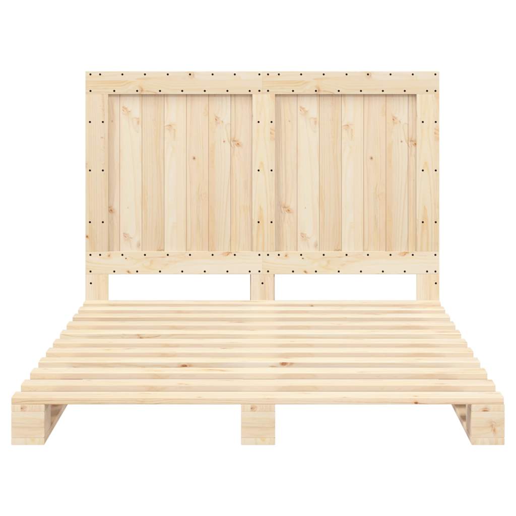 Sengeramme med hodegavl 140x200 cm heltre furu