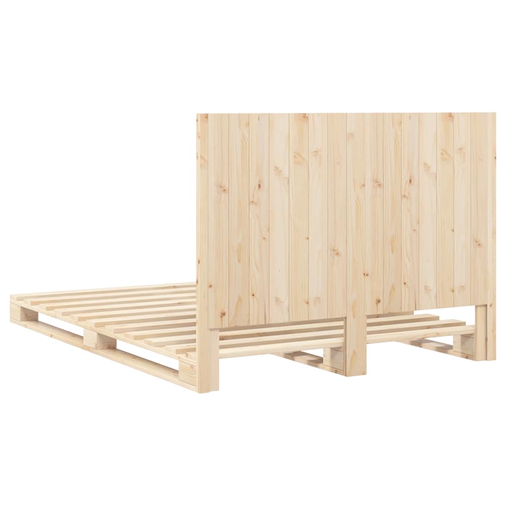 Sengeramme med hodegavl 140x200 cm heltre furu