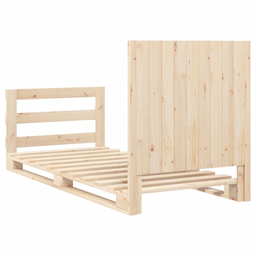 Sengeramme med hodegavl 90x200 cm heltre furu