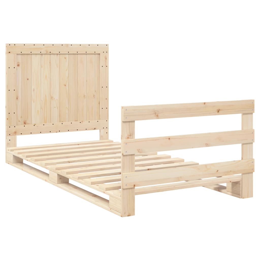 Sengeramme med hodegavl 100x200 cm heltre furu