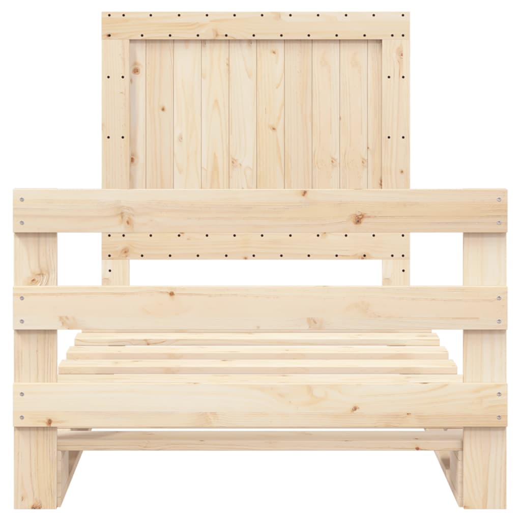 Sengeramme med hodegavl 100x200 cm heltre furu