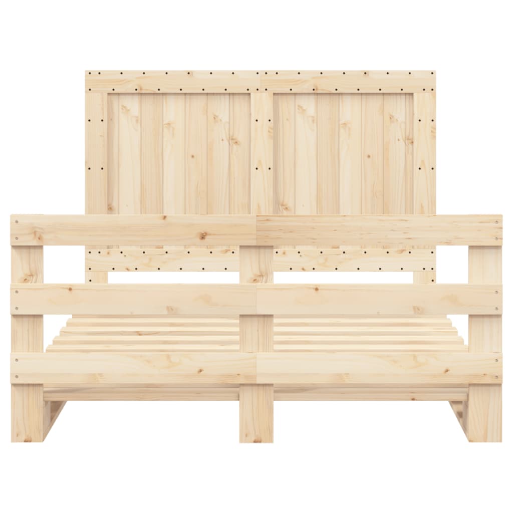 Sengeramme med hodegavl 140x200 cm heltre furu