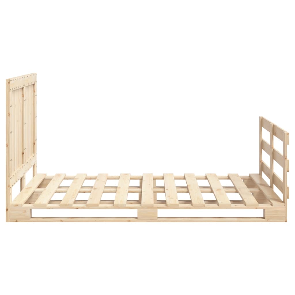 Sengeramme med hodegavl 140x200 cm heltre furu