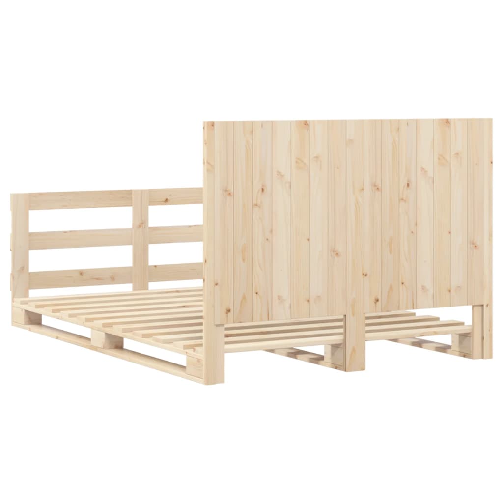 Sengeramme med hodegavl 140x200 cm heltre furu