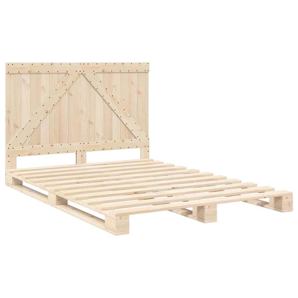 Sengeramme med hodegavl 140x200 cm heltre furu