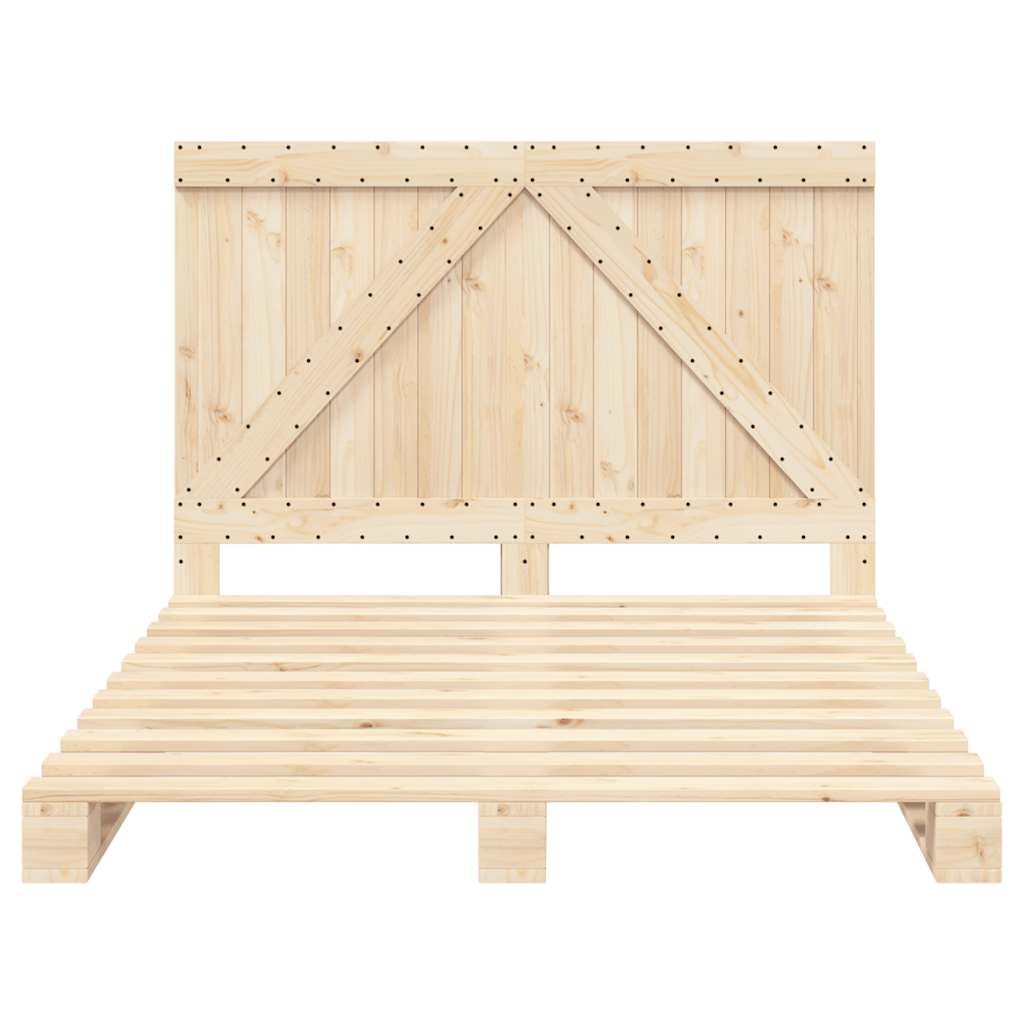 Sengeramme med hodegavl 140x200 cm heltre furu