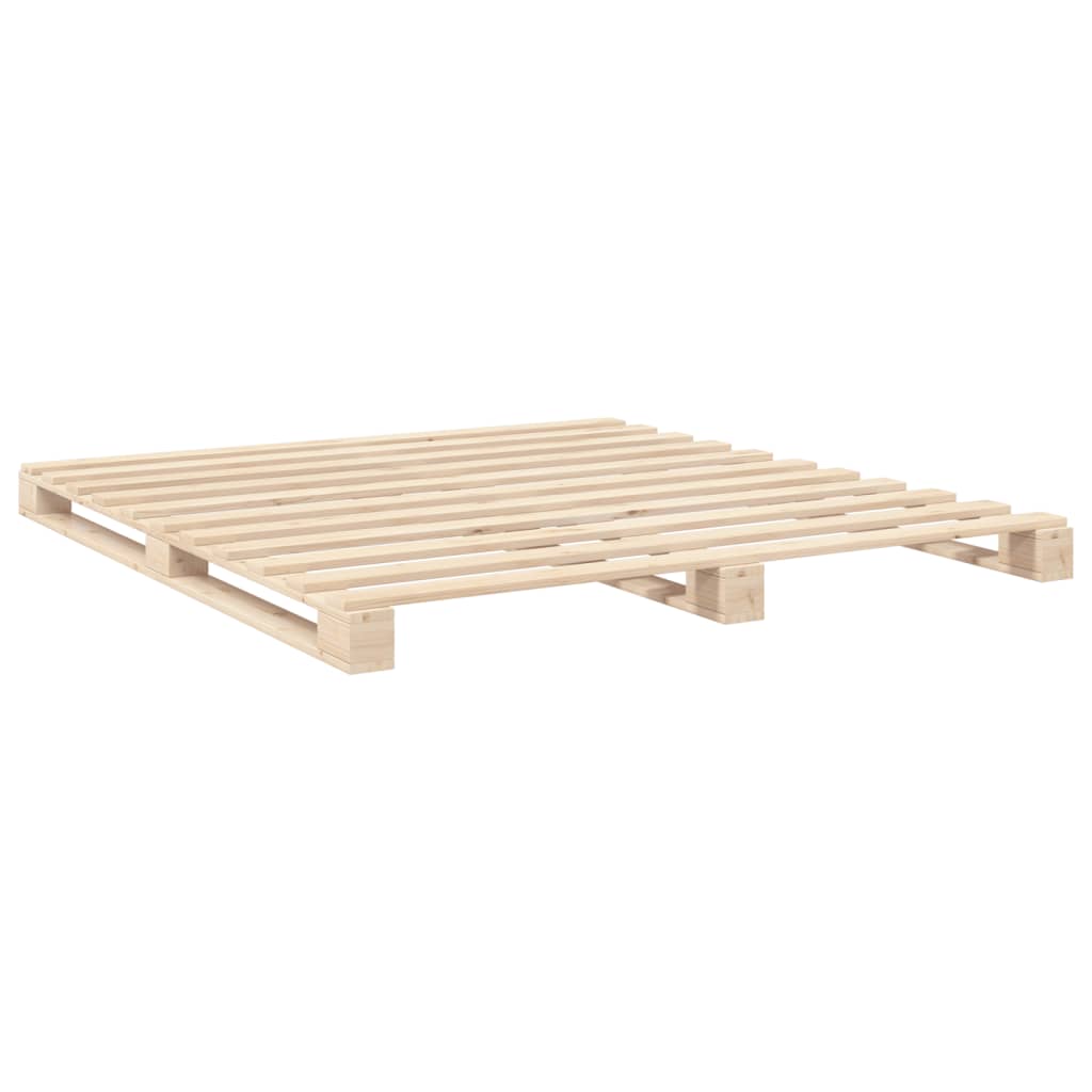 Sengeramme med hodegavl 200x200 cm heltre furu