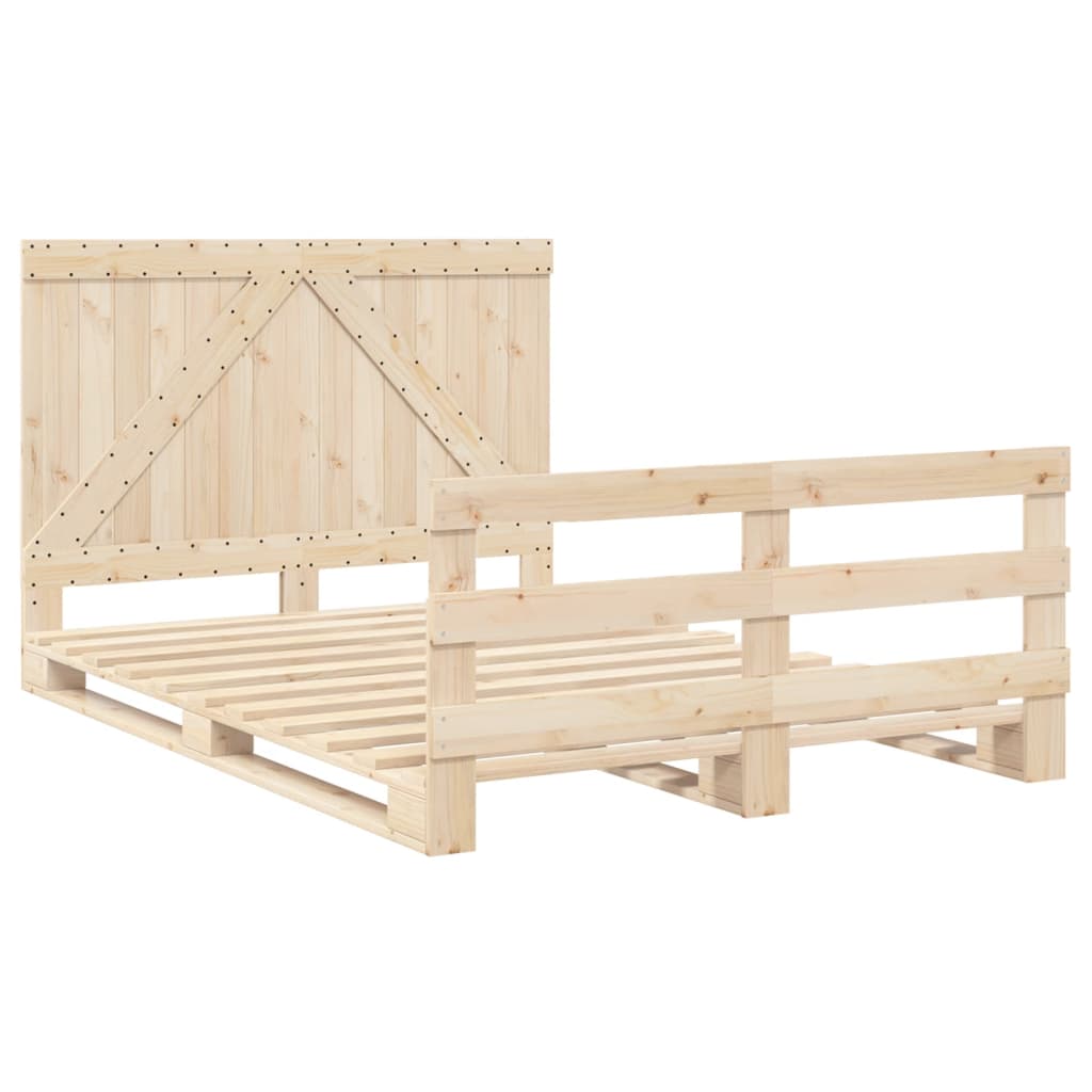 Sengeramme med hodegavl 140x200 cm heltre furu