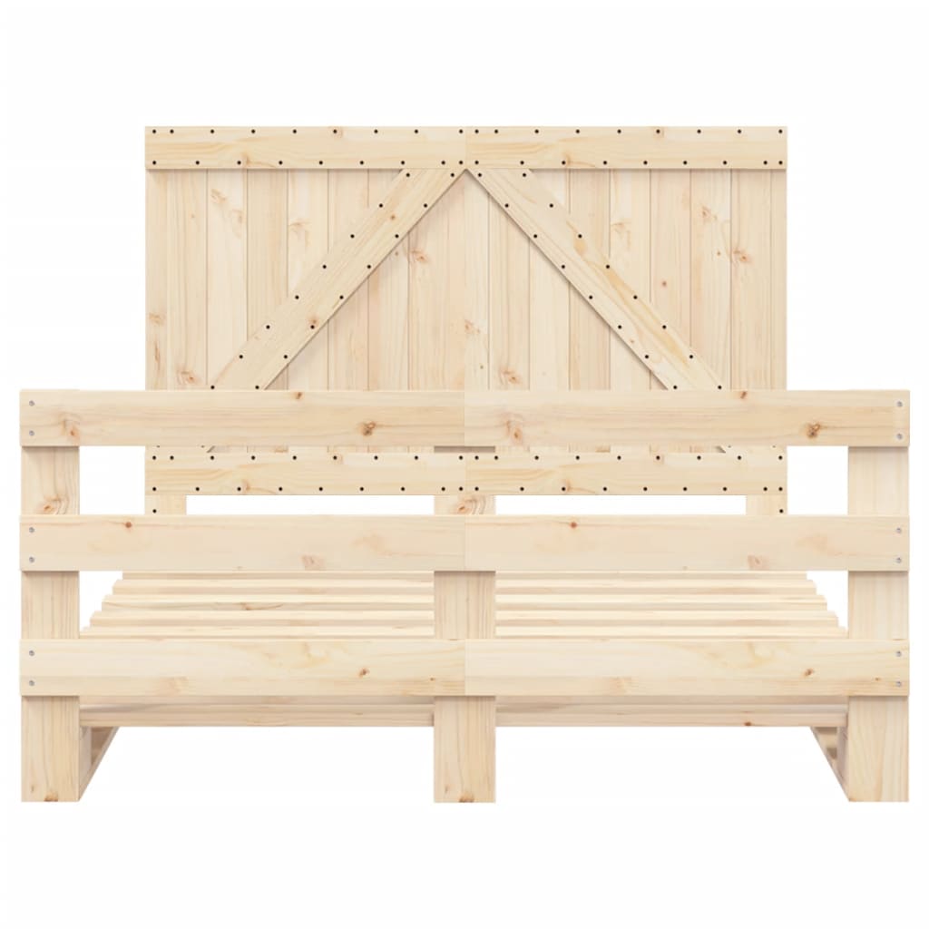 Sengeramme med hodegavl 140x200 cm heltre furu