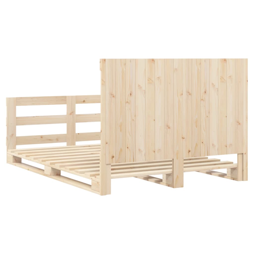 Sengeramme med hodegavl 140x200 cm heltre furu