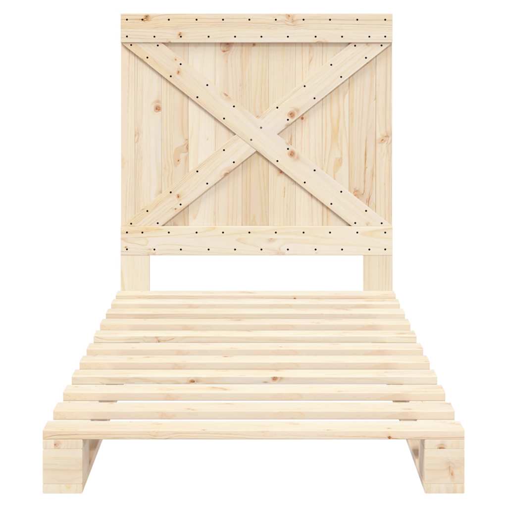 Sengeramme med hodegavl 90x200 cm heltre furu vidaXL