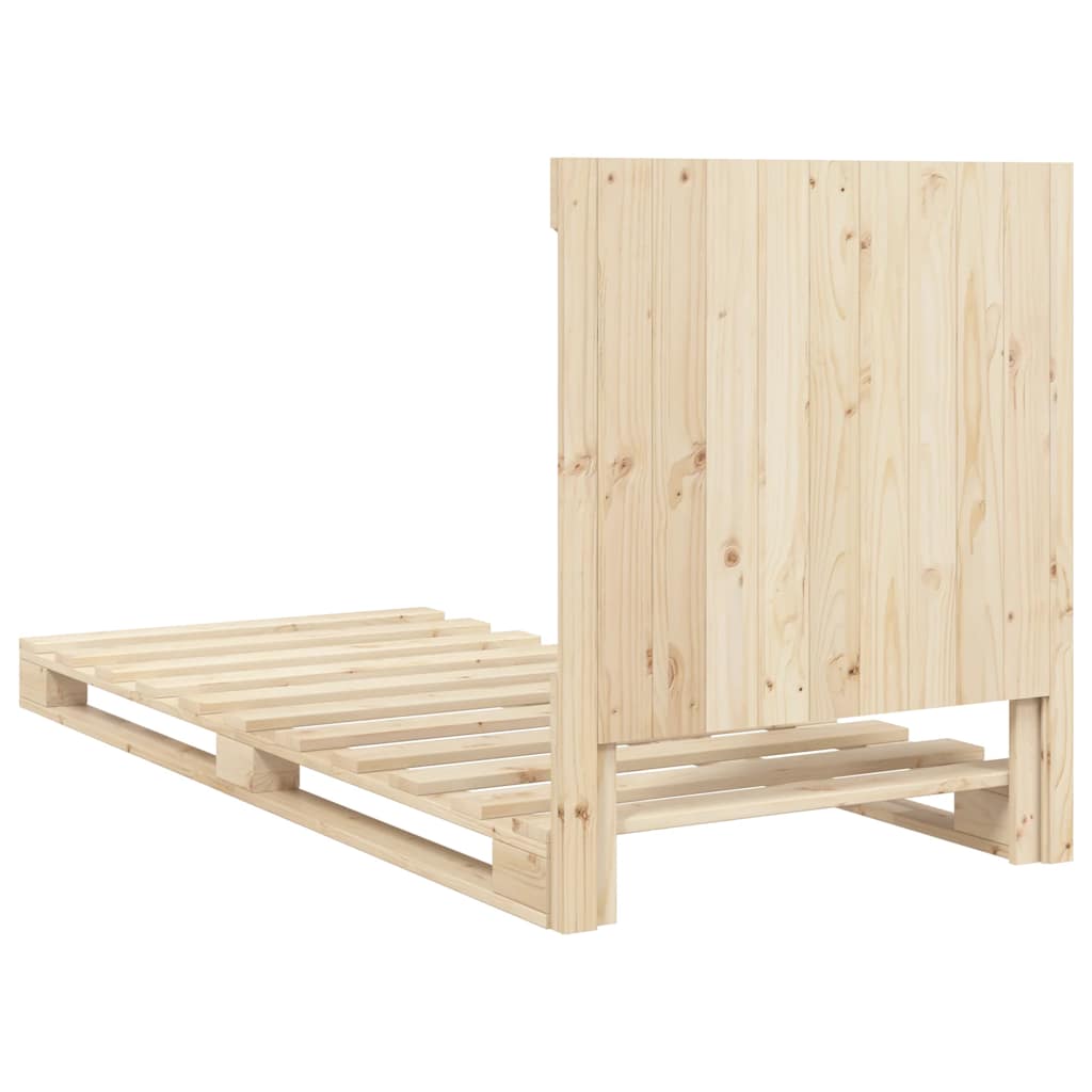 Sengeramme med hodegavl 90x200 cm heltre furu vidaXL